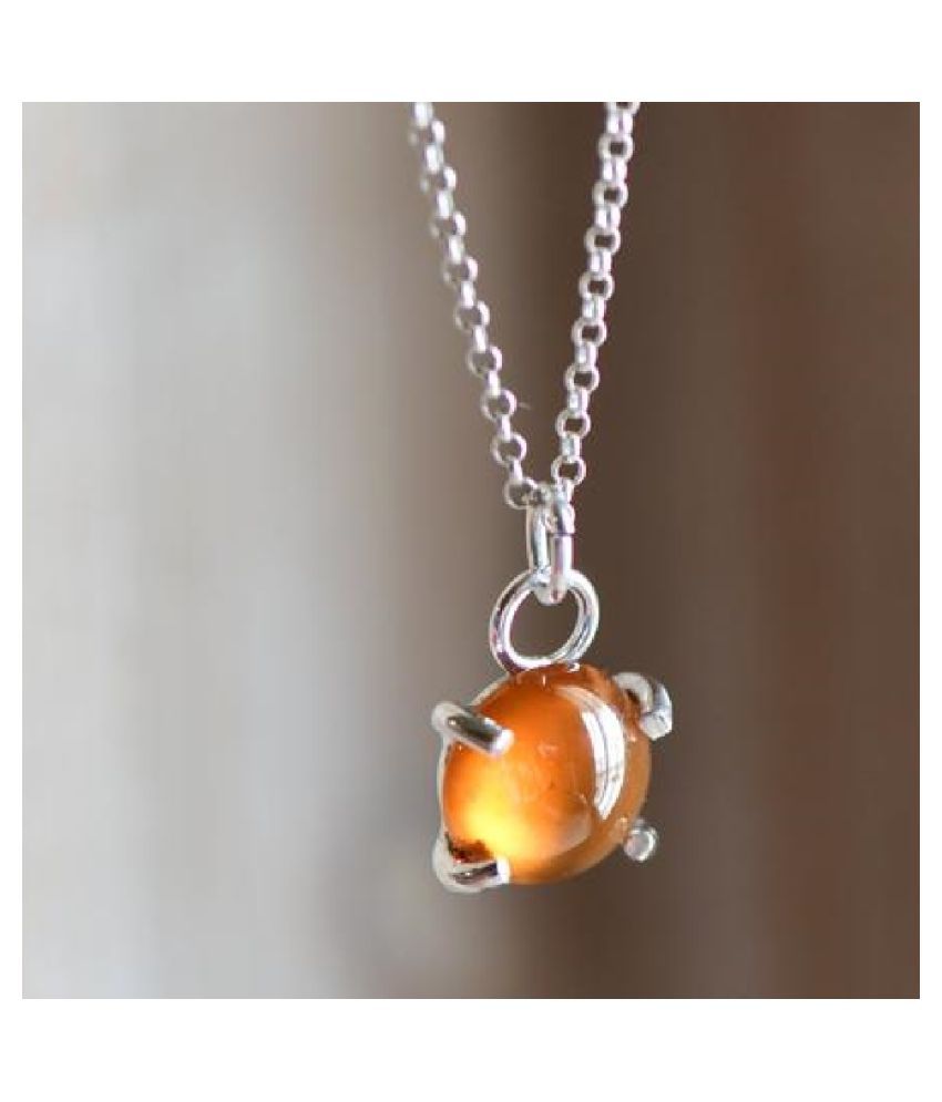9 Ratti Natural Hessonite Gomed Stone Unheated Lab Certified Pure Silver Pendant By Kundli Gems N Buy 9 Ratti Natural Hessonite Gomed Stone Unheated Lab Certified Pure Silver Pendant By Kundli Gems N Online