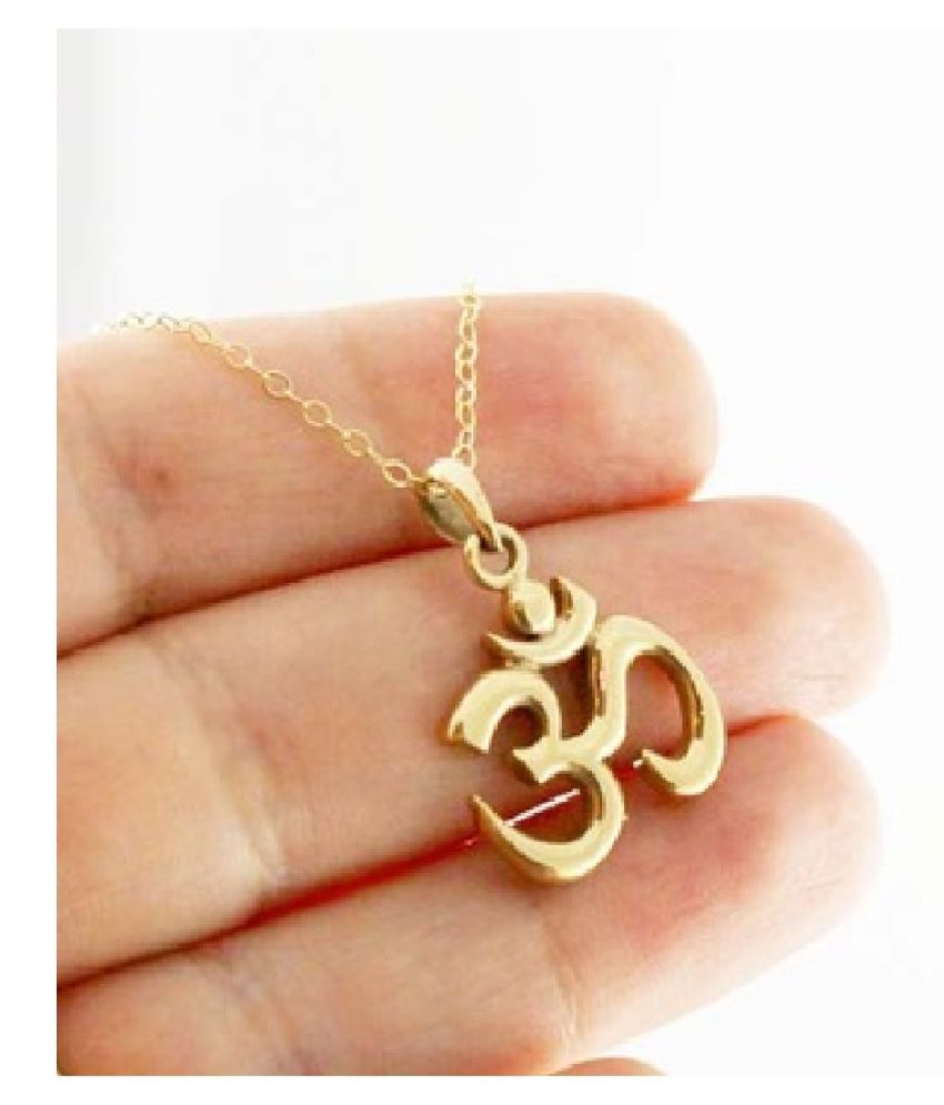 Om gold locket deals for man