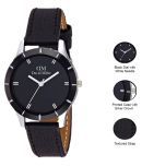 David Miller - Black PU Analog Womens Watch