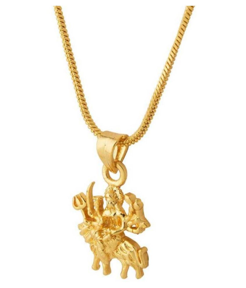 Maa Durga Sherawali Pendant Gold-plated 