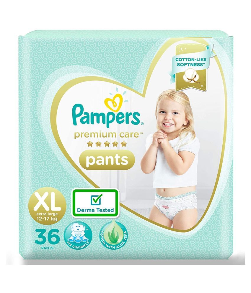 Pampers Premium Care Pants, Extra Large size baby diapers (XL), 36