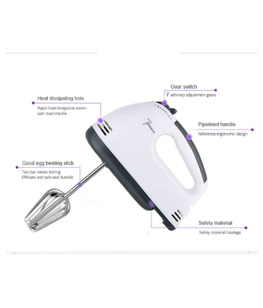 Scarlett Electric 7 Speed Hand Mixer with 4 Pieces Stainless Blender