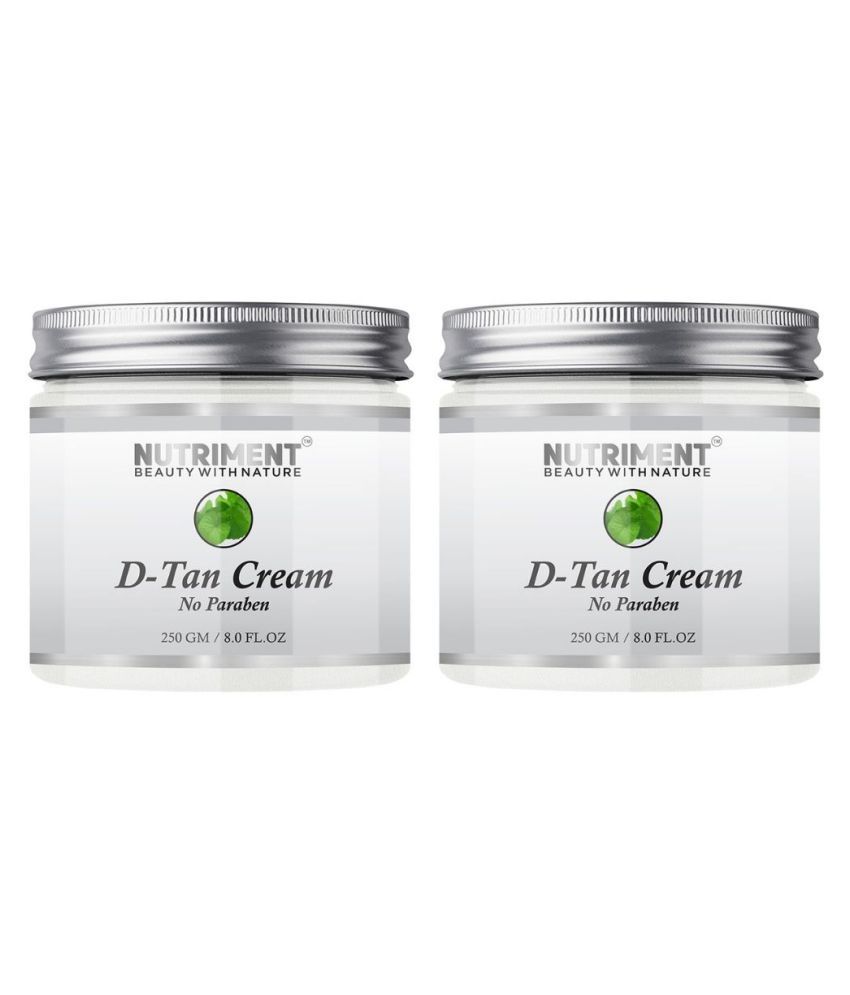 Nutriment D-Tan Cream Reduces Under Eye Circles & Dark Spots, All Skin Types Moisturizer 250 gm Pack of 2
