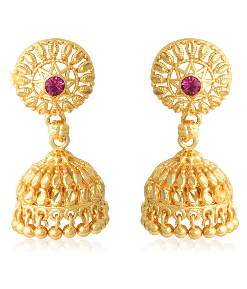     			Vighnaharta Traditional wear Gold Plated alloy jhumka Earring for Women and Girls ( Pack of- 1 Pair jhumka Earring)
