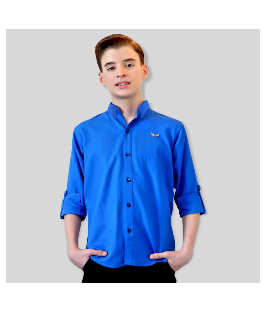 boys royal blue shirt