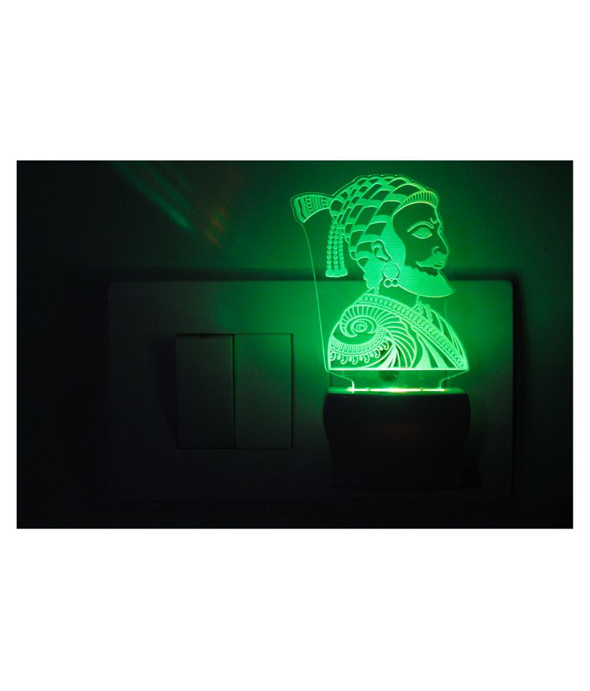     			AFAST Bravest ShivaJi 3D Illusion LED Night Lamp Multi - Pack of 1
