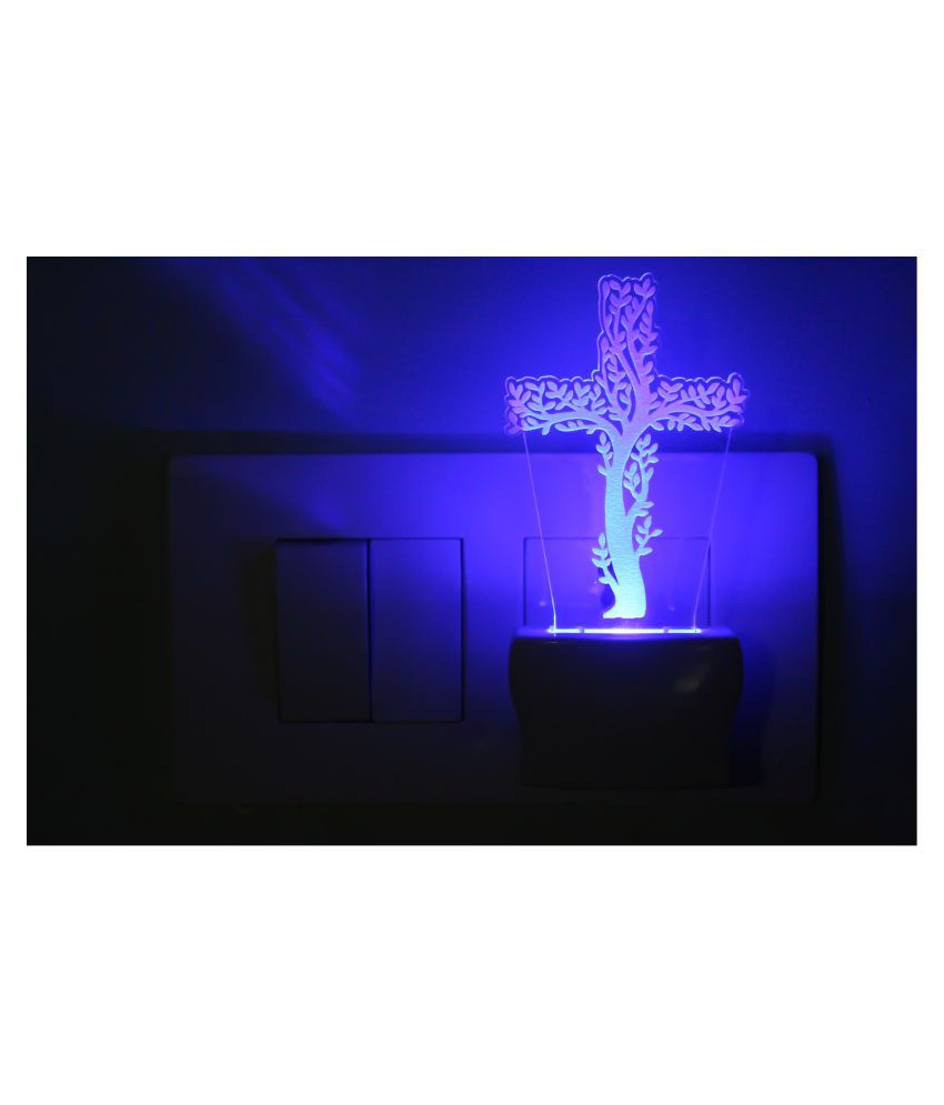     			AFAST Holy Cross Hidden Treen 3D Illusion LED Night Lamp Multi - Pack of 1