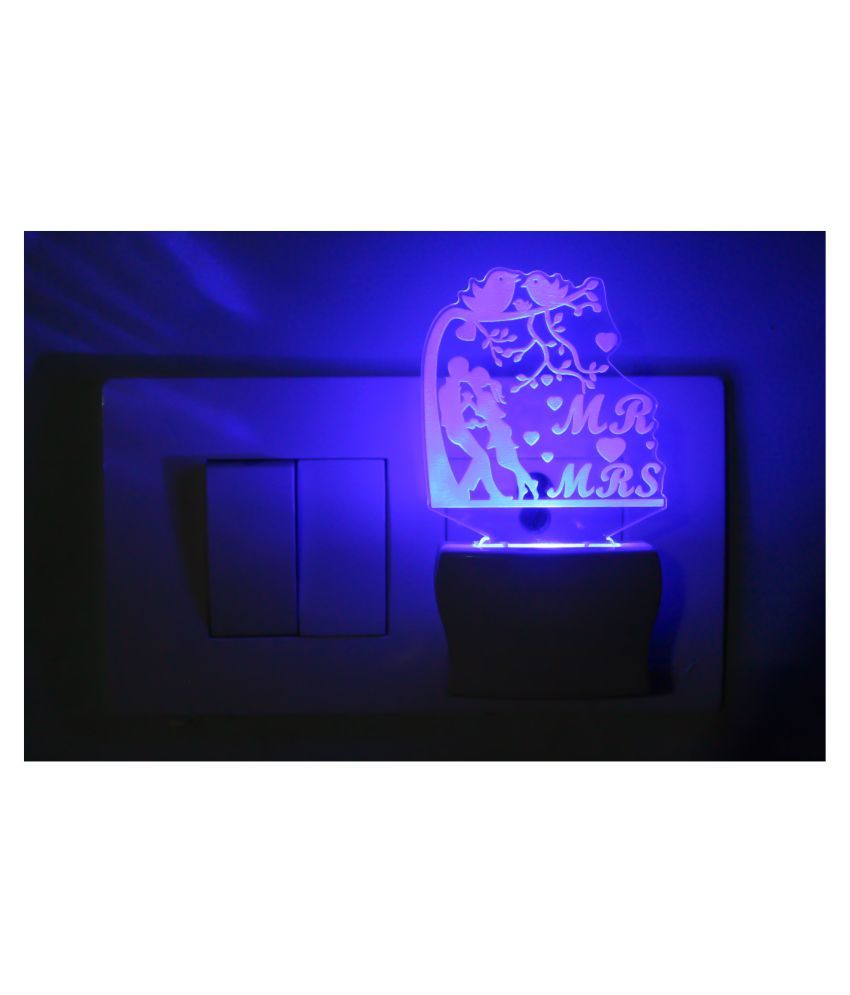     			AFAST Kissing Couple 3D Illusion LED Night Lamp Multi - Pack of 1