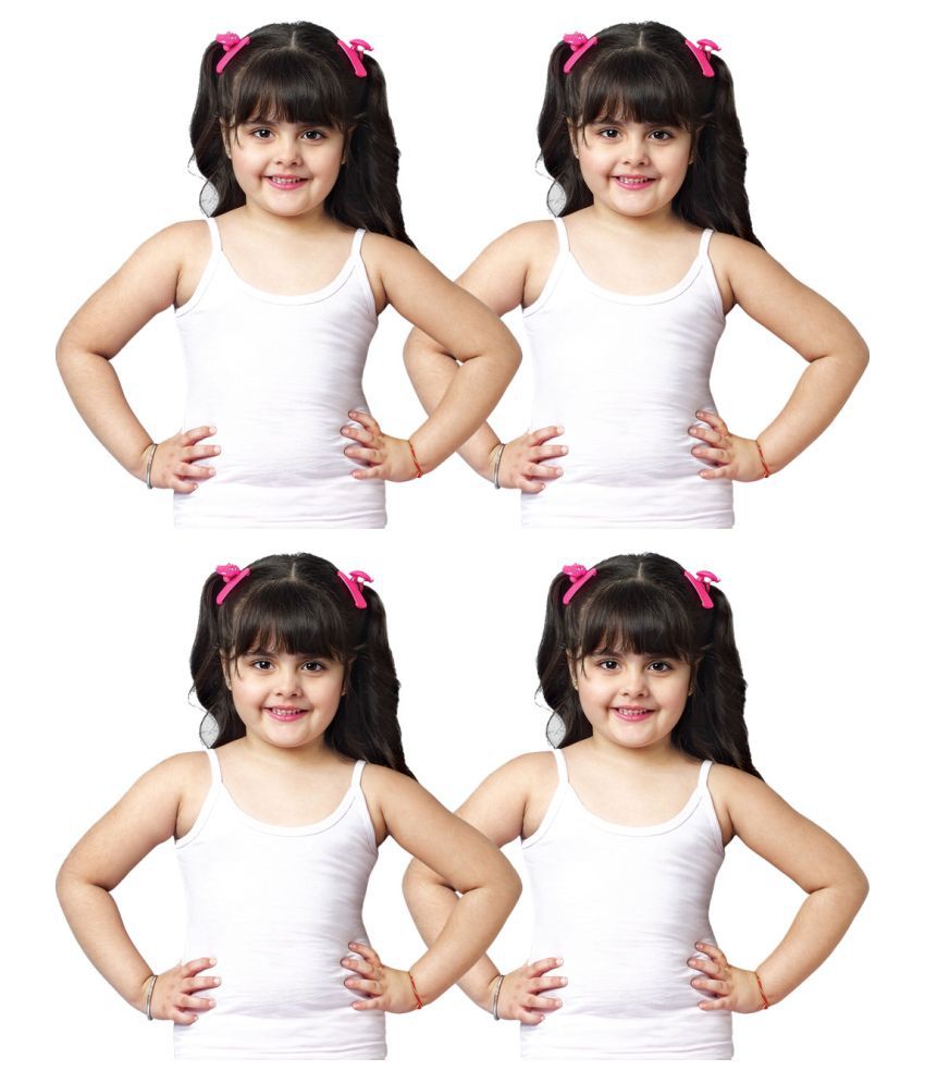     			Dixcy Sonia Cotton Kids/Girls Camisoles/Slips/Vests - Pack of 4