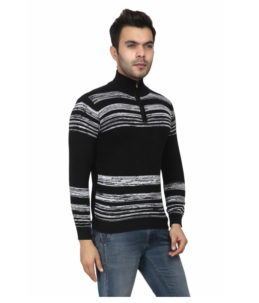 black high neck sweater mens