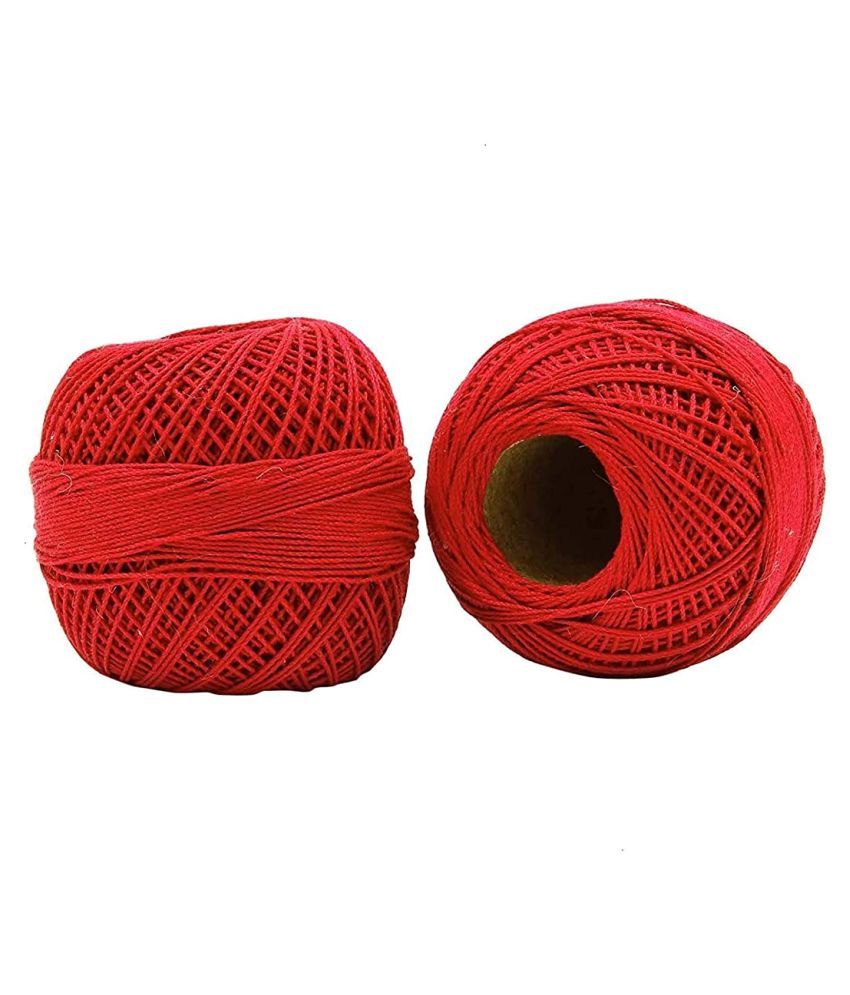     			PRANSUNITA Mercerized Knitting Cotton Crochet Cotton Yarn Big Thread Balls -532 Yds, Pack of 2 pcs, Crochet Yarn for Beginners and Experienced Crochet Enthusiast