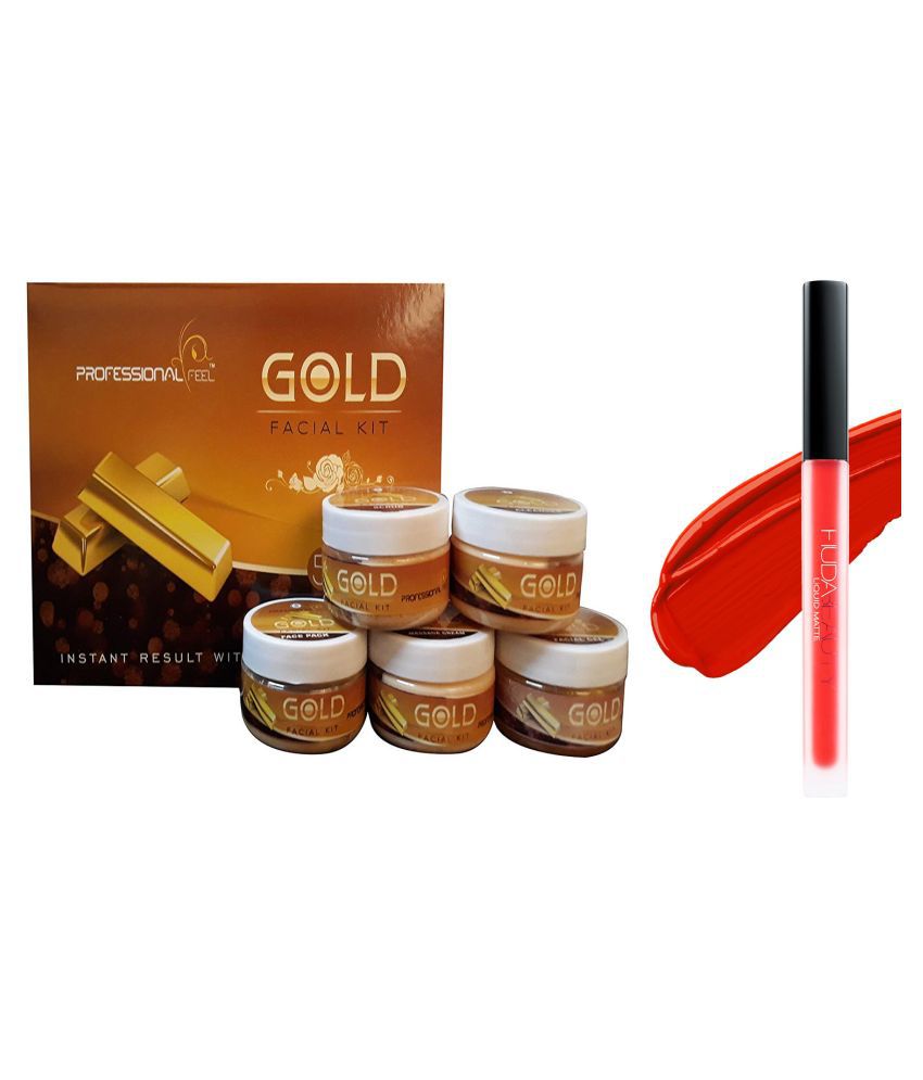     			Professional Red Lipstick & Gold Facial Kit 250 g Pack of 2