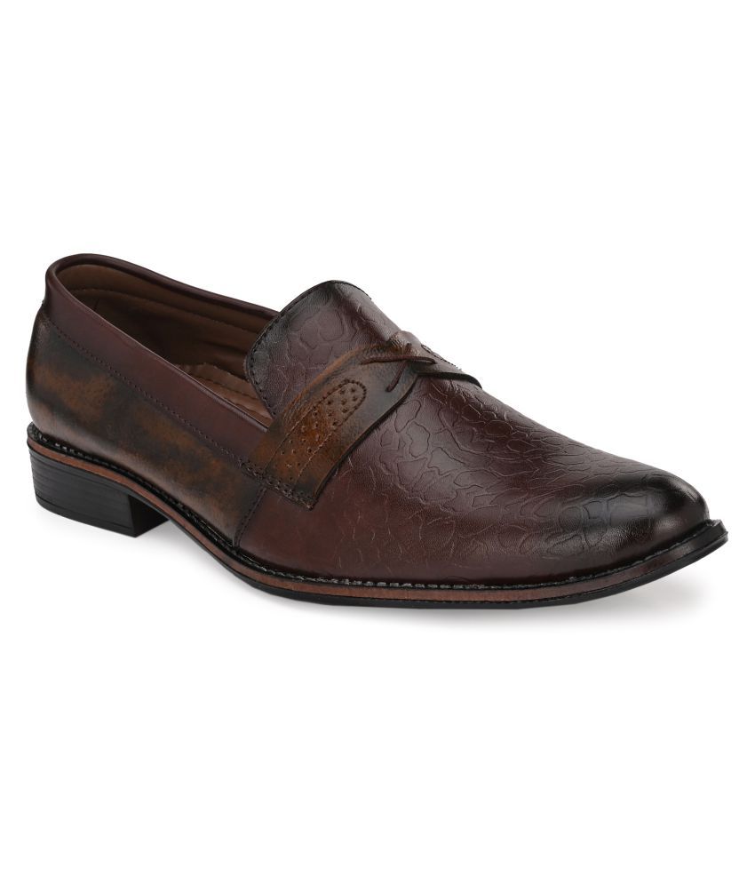 Sir Corbett Slip On Non-Leather Brown Formal Shoes