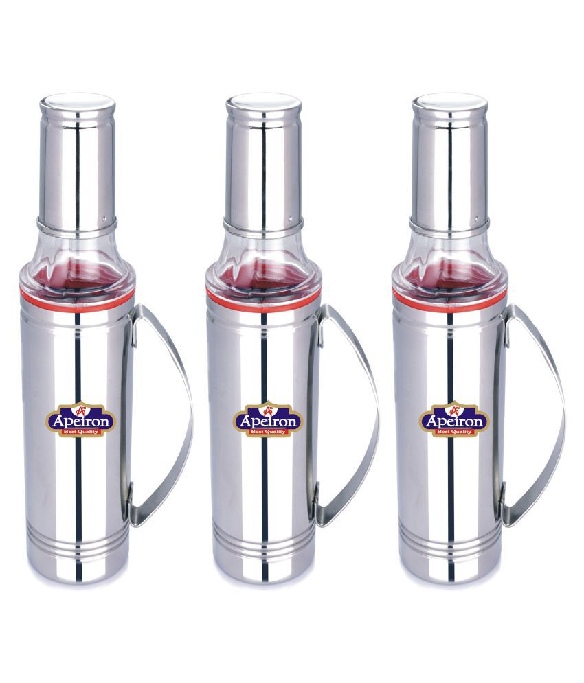 APEIRON STAINLESS Steel Oil Container/Dispenser Set of 3 500 mL