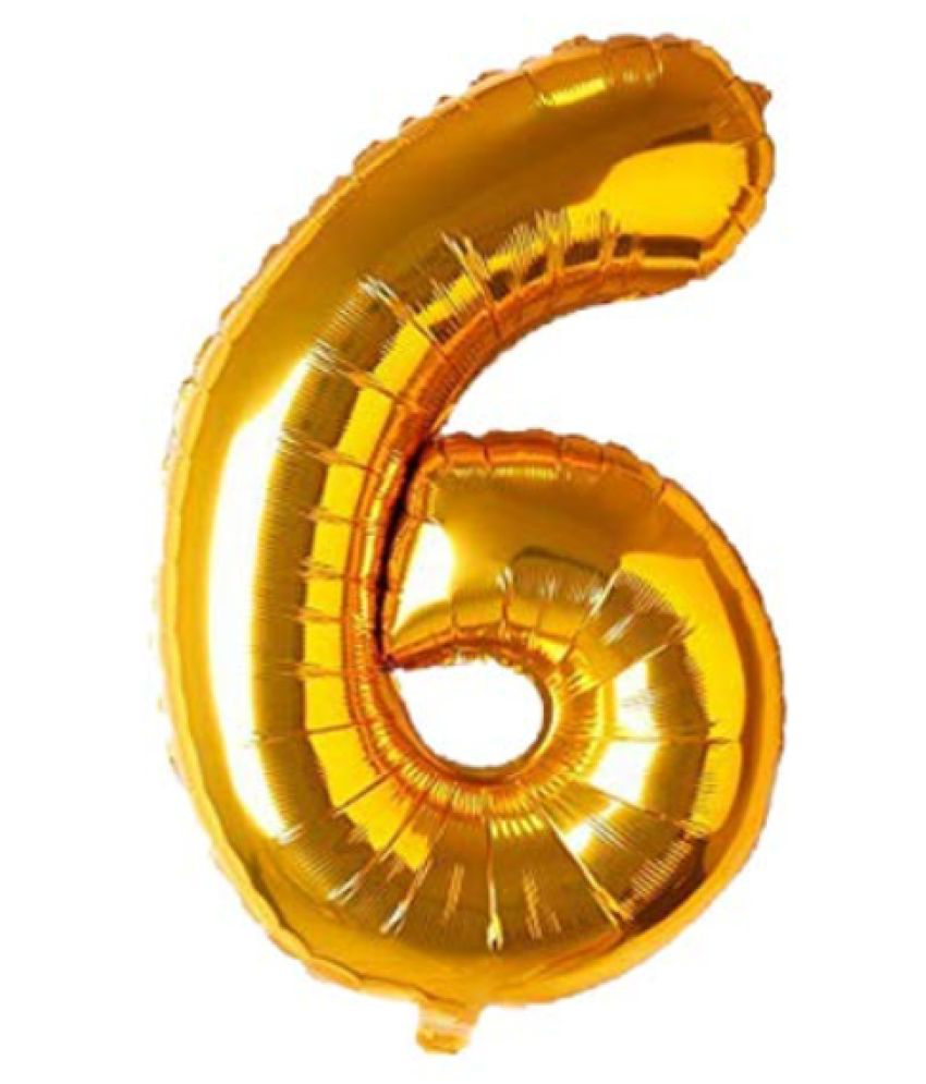     			Blooms Special Foil Balloon Number - 6 (Golden)