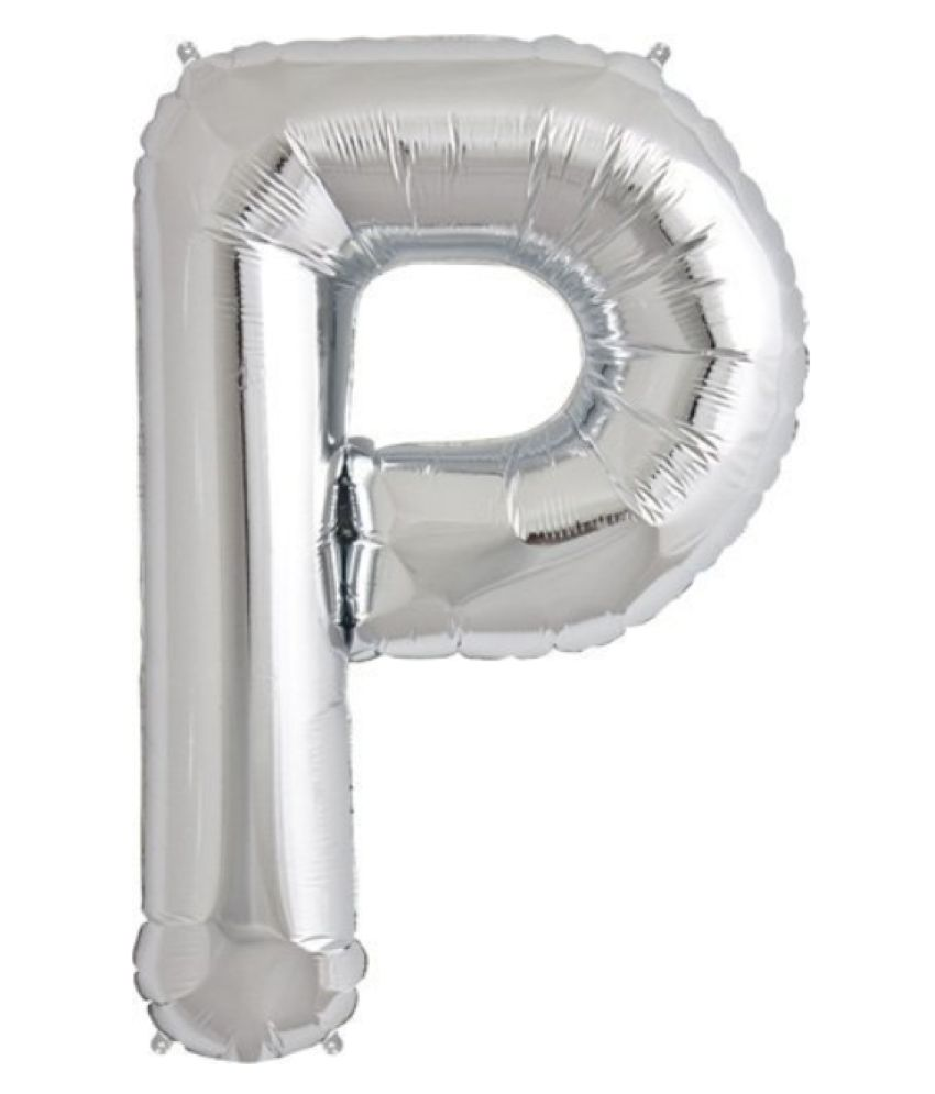     			Blooms Unique Alphabet Foil Balloon -P (Silver)