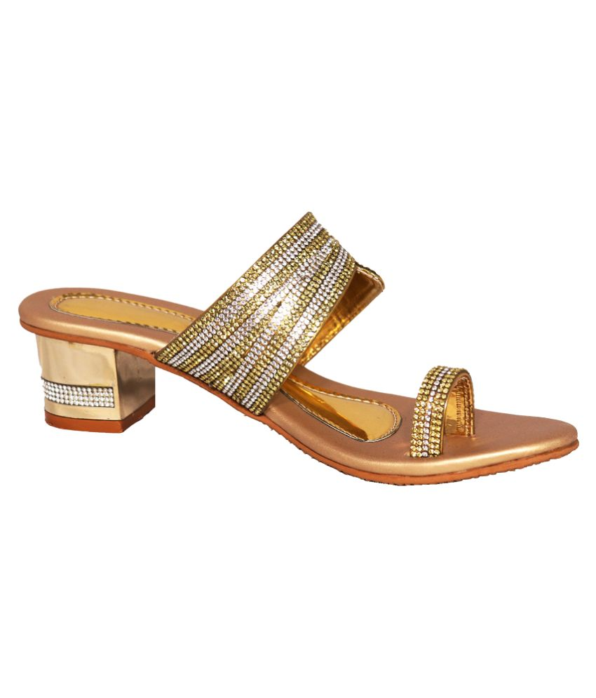 RAGE GAZE Gold Floater Sandals Price in India- Buy RAGE GAZE Gold ...