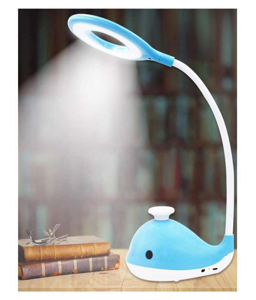     			Rock Light Touch Dimmer ON/OFF Study Lamp Dolpin Shape Lamp Plastic Table Lamp - Pack of 1