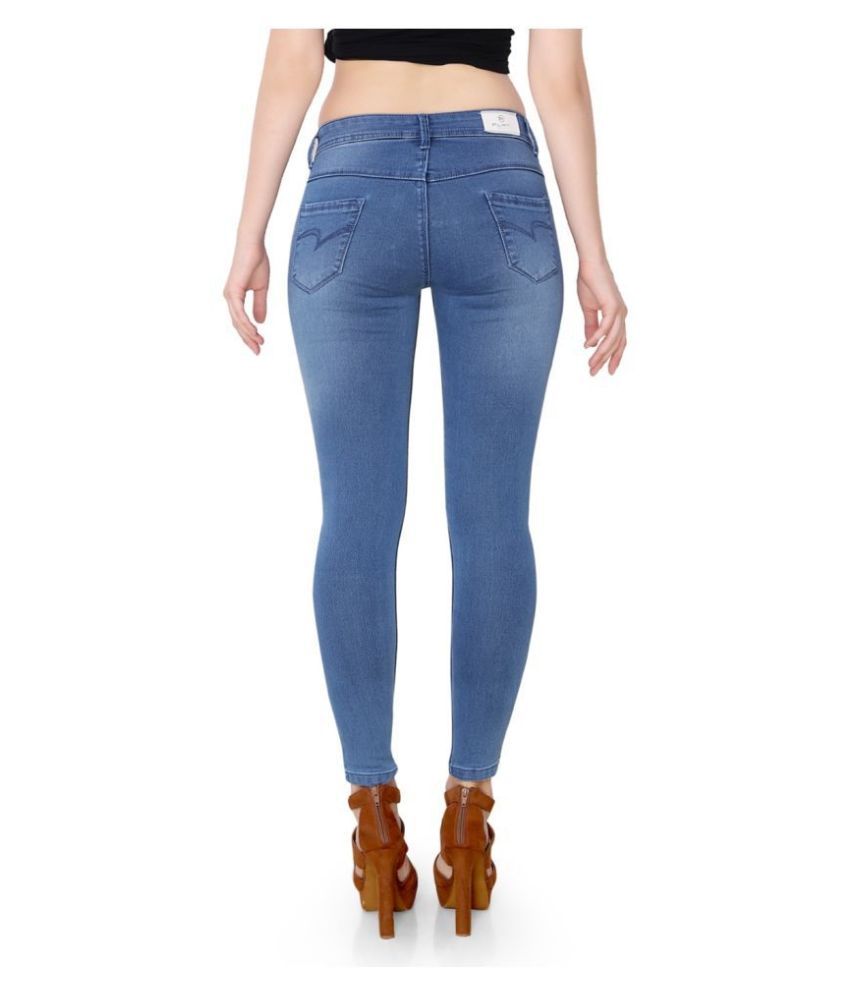 Buy Flirt Nx Denim Lycra Jeans - Blue Online at Best Prices in India ...