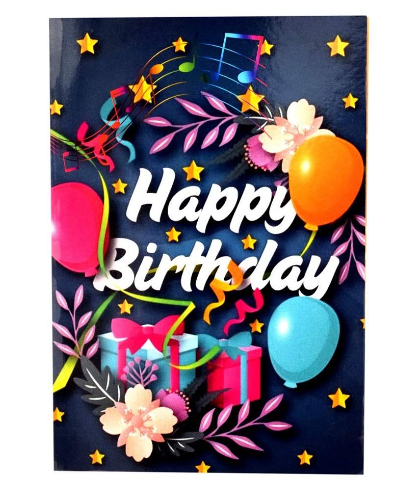 TIME TRADING CORPORATION Happy Birthday Musical Singing Greeting Card with  a Touch of Sound for Friends, Wife, Husband, Relatives, Children, Parents:  Buy Online at Best Price in India - Snapdeal