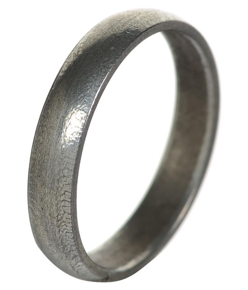     			KESAR ZEMS Gray coloured Iron Ring Having Open End for Men and Women Size:20