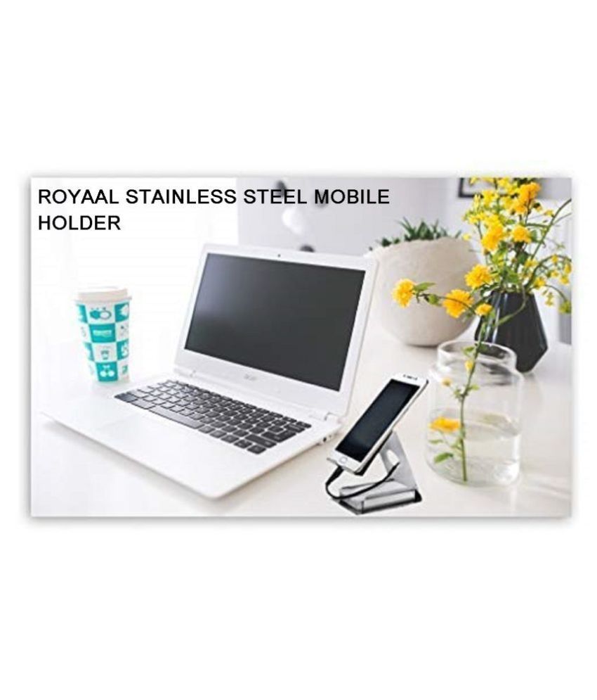 ROYAAL 2 in 1 Stainless Steel Card Holder & Mobile Holder Stand for All