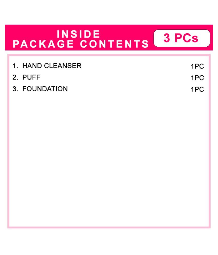 Adbeni Combo Foundation With Beauty Blender, (GC1382) Makeup Kit Pack