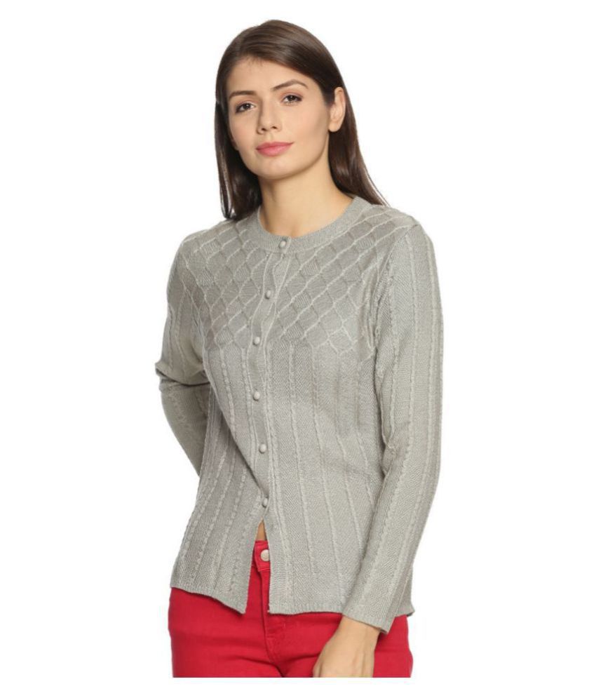 Clapton Acrylic Silver Buttoned Cardigans - Single