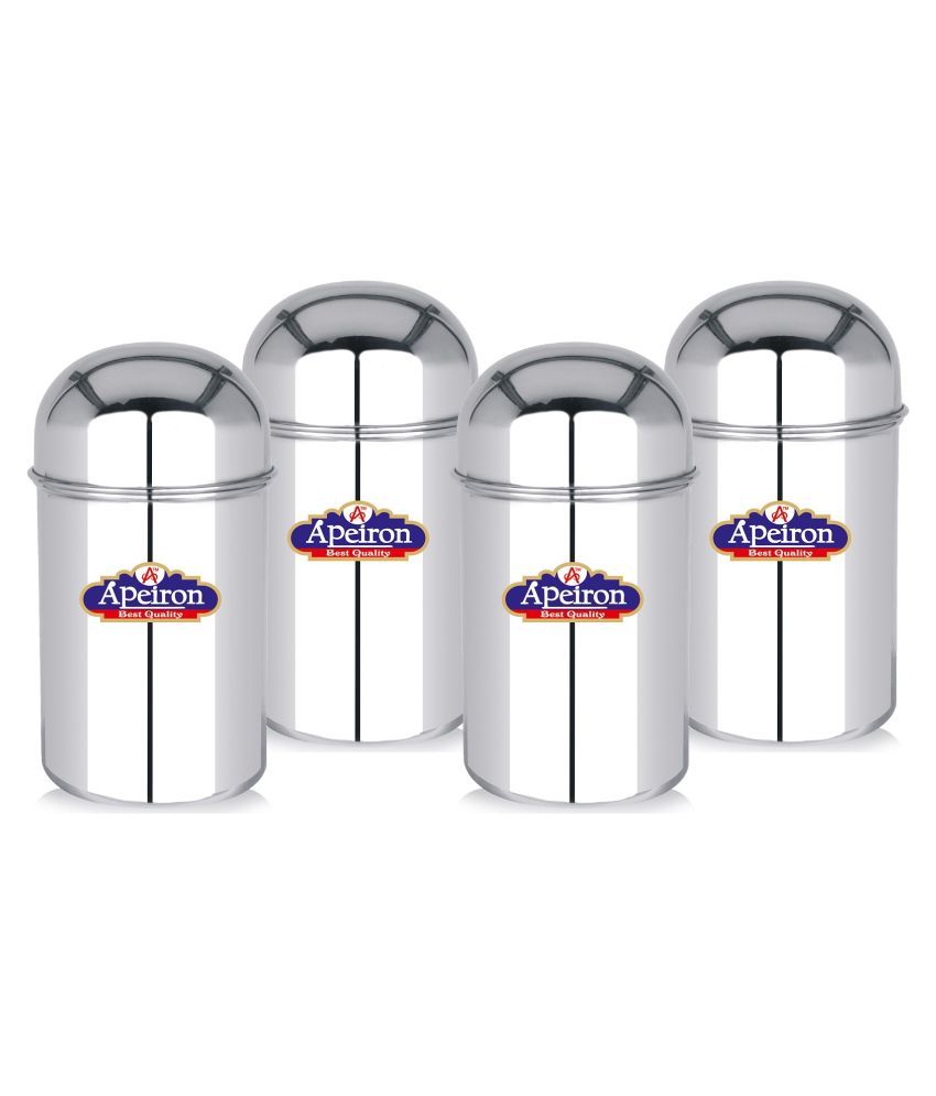     			APEIRON - Steel Silver Food Container ( Set of 4 - 750 )