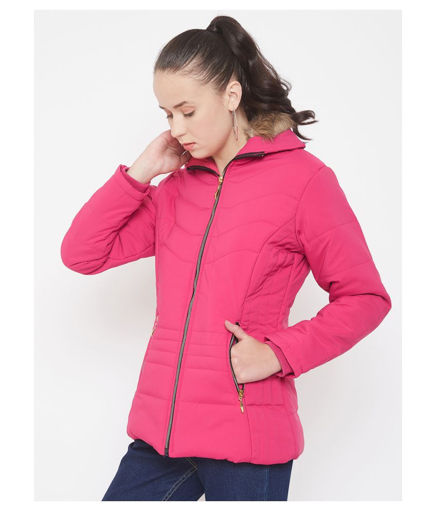 Buy EBABES Acrylic Pink Parka Jackets Online at Best Prices in India ...