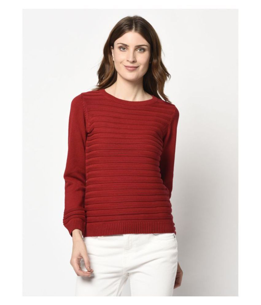     			98 Degree North Cotton Red Pullovers