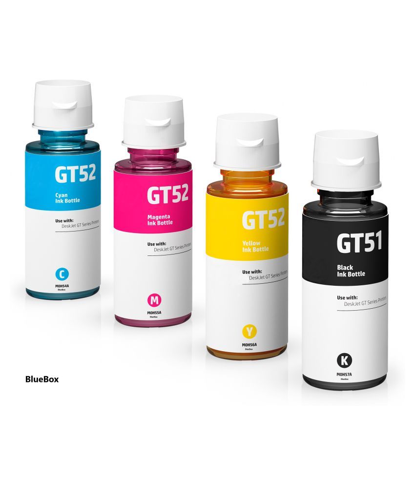 bluebox-hp-gt51-52-ink-multicolor-pack-of-4-ink-bottle-for-hp-printers