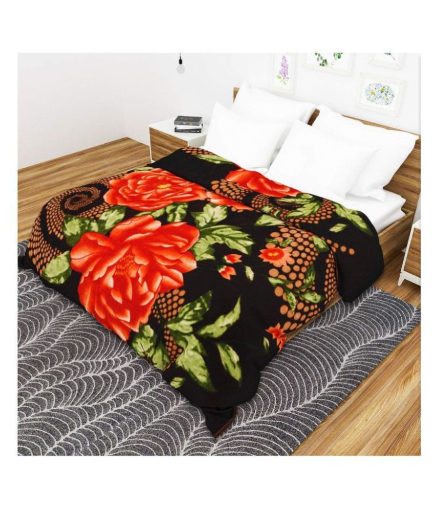 The PinkCity Tribes Queen Mink Floral Blanket Buy The PinkCity Tribes