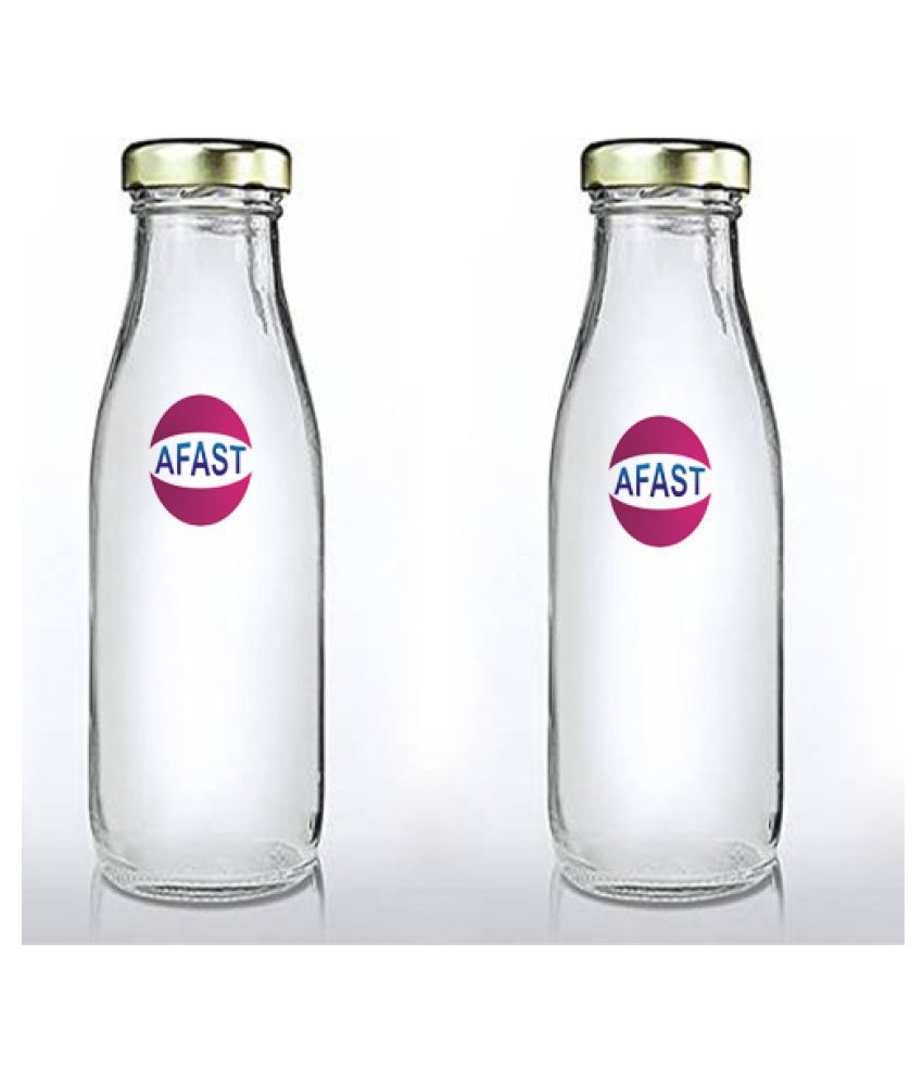     			Afast Glass Storage Bottle, Clear, Pack Of 2, 300 ml
