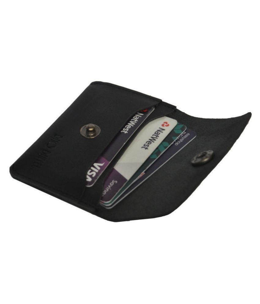     			DUO DUFFEL Black Genuine Leather Credit Card Holder