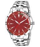 EMPERO Attractive Red Dial Stainless Steel Analog Men's Watch