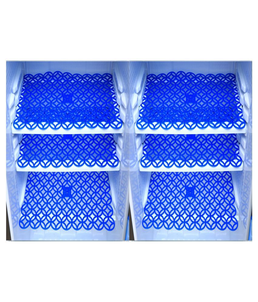     			E-Retailer Set of 6 PVC Blue Fridge Mats