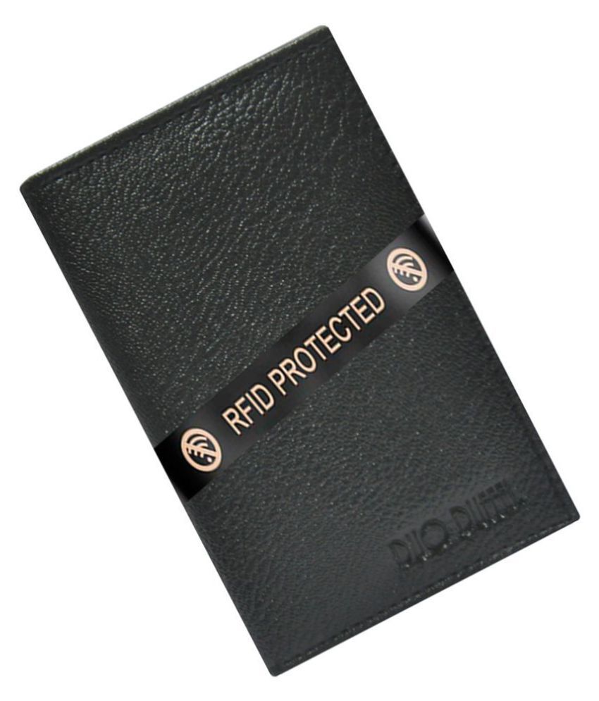 DUO DUFFEL Slim Black Leatherette Credit Card Holder