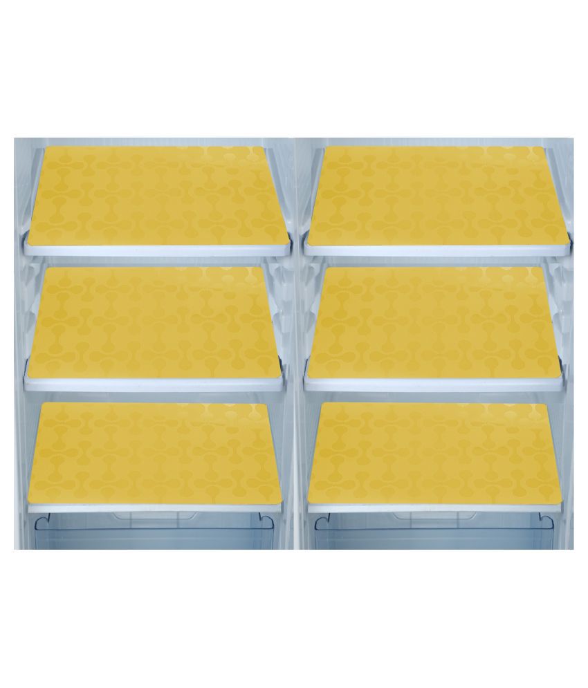     			E-Retailer Set of 6 PVC Yellow Fridge Mats