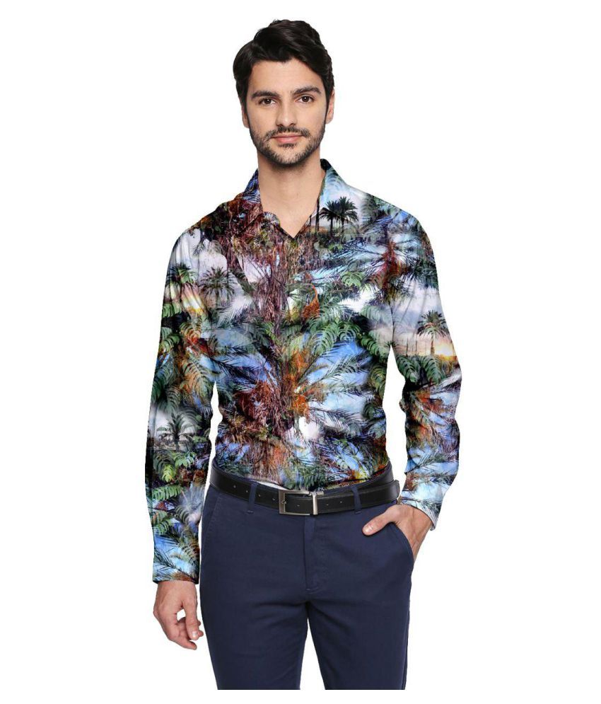 buha brothers cotton polyester blend printed shirt fabric