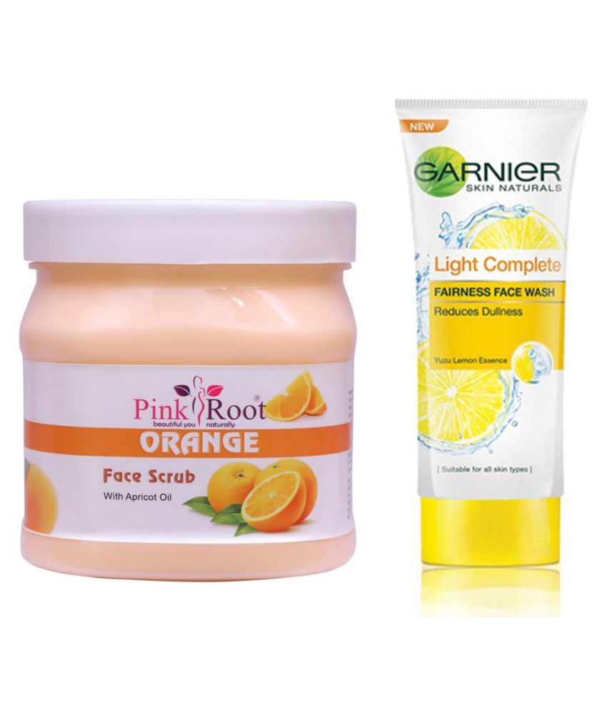 orange scrub face wash