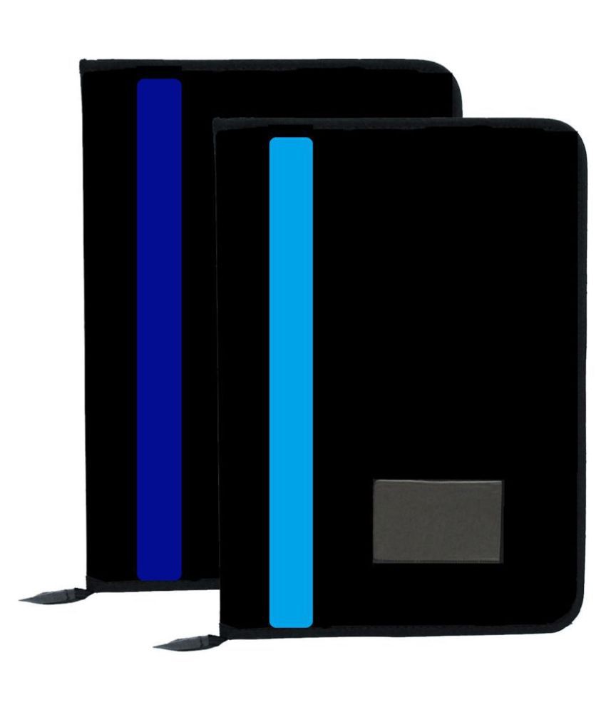     			Kopila PU 20 Leafs A4/FS Size File & Folder/Executive/ZIP File/Document Excutive Zipper Bag Set of 2 Blue & Turtoise