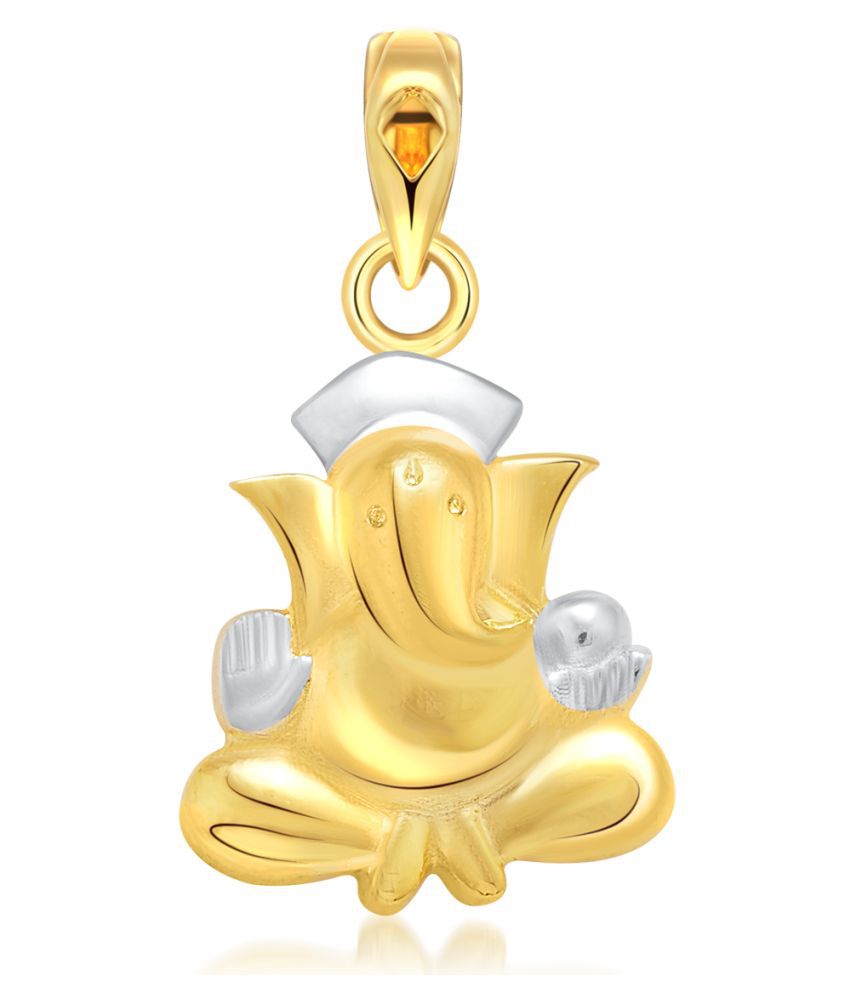     			Vighnaharta Vinayaka Gold and Rhodium Plated God Pendant - [VFJ1055PG]