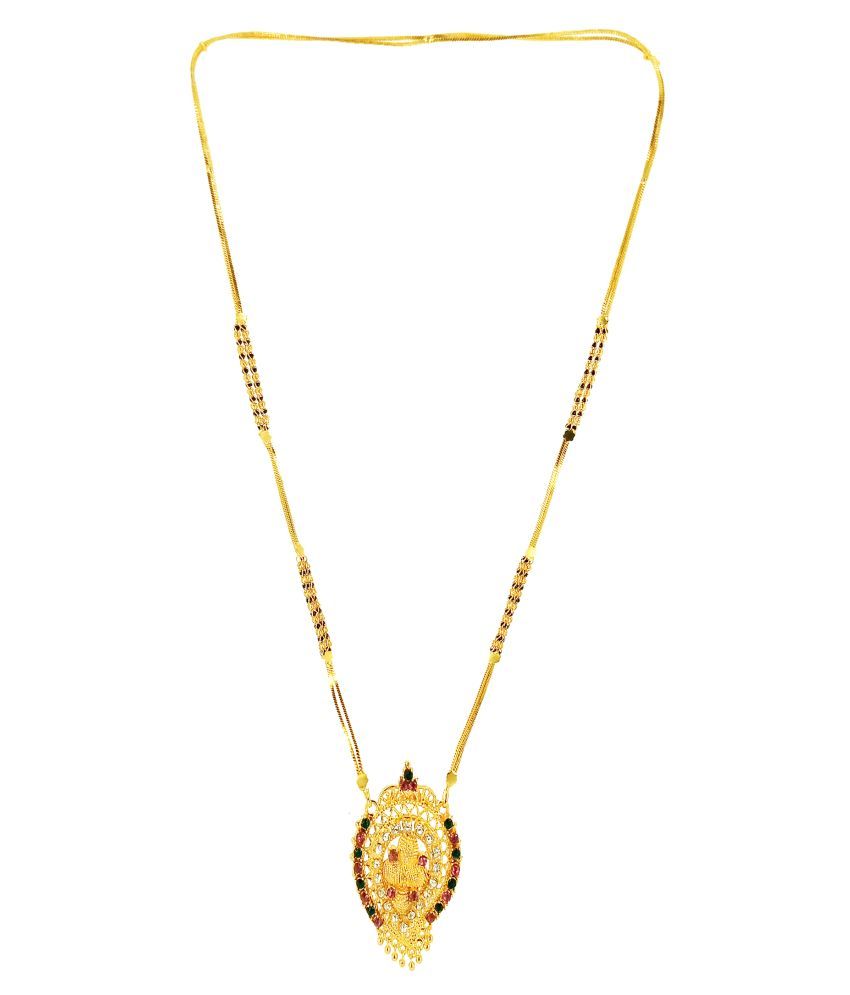     			SHANKHRAJ MALL GOLD PLATED ROYAL DESIGN MANGALSUTRA FOR WOMEN-100129