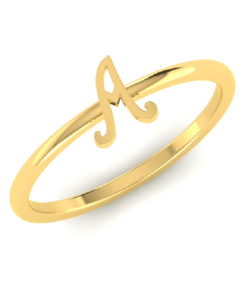 Stylish Alphabet gold plated Ring For girls and women by Ratan ...
