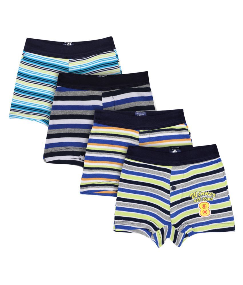     			Bodycare Pack of 4 Boys Cotton Trunks ( Multi Color )