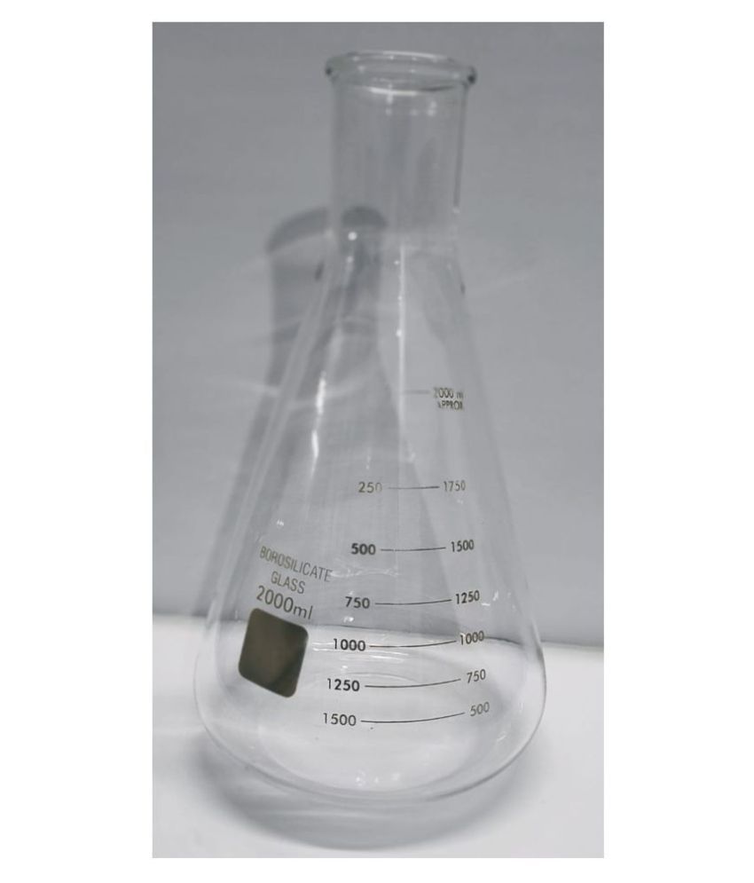     			LABOGENS Borosilicate Glass Narrow Mouth Conical Flask 2000ML ( PACK OF 2pc)