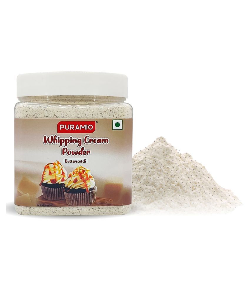 PURAMIO Whipping Cream Powder (PACK2)OF Vanilla & Butterscotch, 250 g
