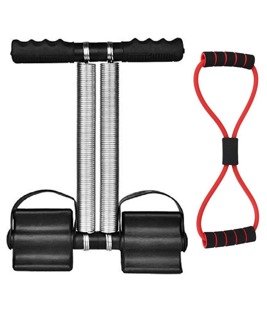 SIDHMART Tummy Trimmer Ab Exerciser Combo Toning Tube Chest Expander Resistance Band Combo Toning Abs Exercise Fat Buster Weight Loss Fitness Home Gym Workout Equipment
