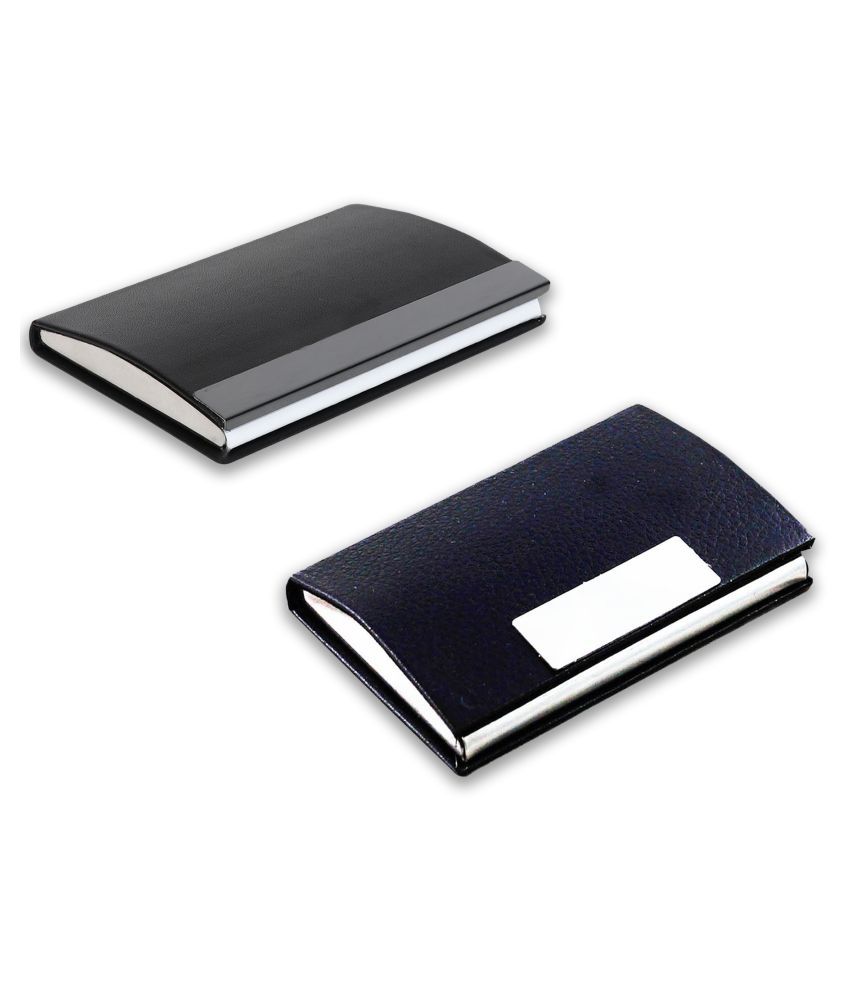     			auteur 15-59  Multicolor Artificial Leather Professional Looking Visiting Card Holders for Men and Women Set of 2 (upto 15 Cards Capacity)